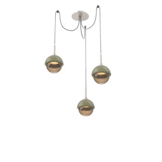 Cabochon Round 3pc Swag Multi-Pendant (1289|SCB0093-03-BS-B-C01-L3-GE)