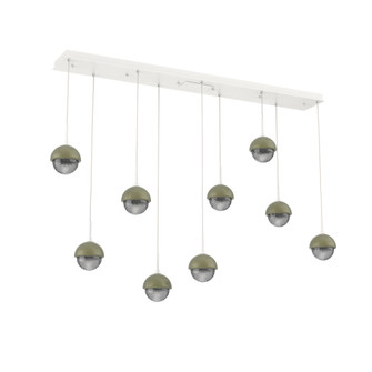Cabochon Linear 9pc Multi-Pendant (1289|PLB0093-09-WI-S-C01-L1-GE)