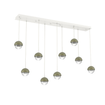 Cabochon Linear 9pc Multi-Pendant (1289|PLB0093-09-WI-C-C01-L3-GE)