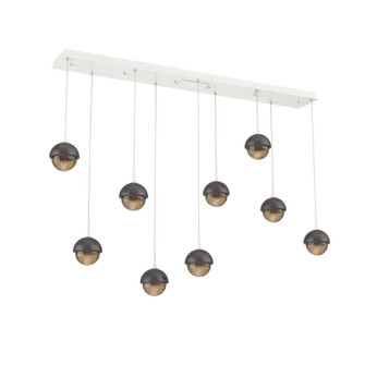 Cabochon Linear 9pc Multi-Pendant (1289|PLB0093-09-WI-B-C01-L3-GP)