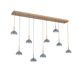 Cabochon Linear 9pc Multi-Pendant (1289|PLB0093-09-NB-WL-C01-L3-BU)