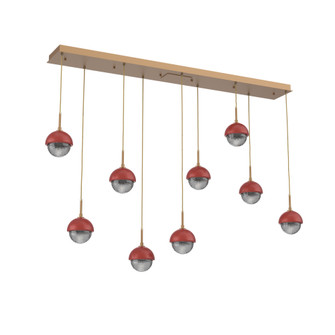 Cabochon Linear 9pc Multi-Pendant (1289|PLB0093-09-NB-S-C01-L1-RE)