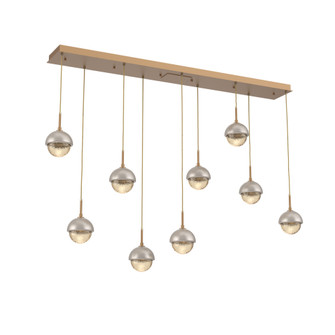 Cabochon Linear 9pc Multi-Pendant (1289|PLB0093-09-NB-A-C01-L1-BS)