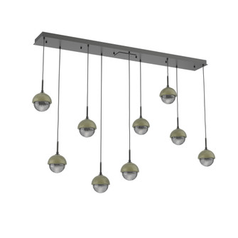 Cabochon Linear 9pc Multi-Pendant (1289|PLB0093-09-MB-S-C01-L3-GE)