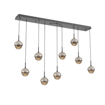 Cabochon Linear 9pc Multi-Pendant (1289|PLB0093-09-MB-B-C01-L3-BS)
