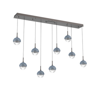 Cabochon Linear 9pc Multi-Pendant (1289|PLB0093-09-GP-C-C01-L3-BU)