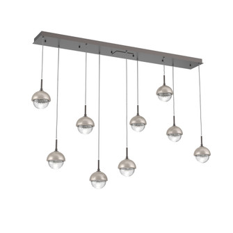 Cabochon Linear 9pc Multi-Pendant (1289|PLB0093-09-GP-C-C01-L1-BS)