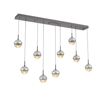 Cabochon Linear 9pc Multi-Pendant (1289|PLB0093-09-GP-A-C01-L1-CS)