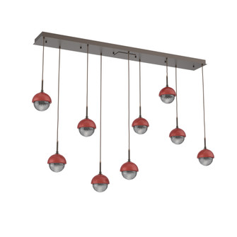 Cabochon Linear 9pc Multi-Pendant (1289|PLB0093-09-FB-S-C01-L3-RE)