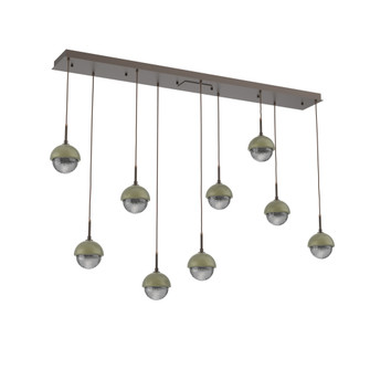 Cabochon Linear 9pc Multi-Pendant (1289|PLB0093-09-FB-S-C01-L3-GE)