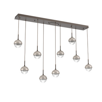 Cabochon Linear 9pc Multi-Pendant (1289|PLB0093-09-FB-C-C01-L3-BS)