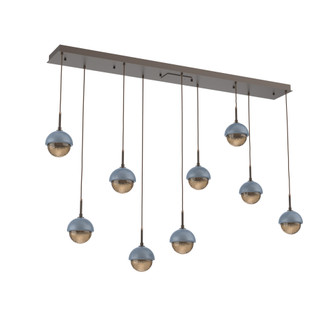 Cabochon Linear 9pc Multi-Pendant (1289|PLB0093-09-FB-B-C01-L1-BU)