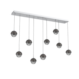 Cabochon Linear 9pc Multi-Pendant (1289|PLB0093-09-CS-S-C01-L3-GP)