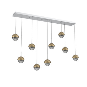 Cabochon Linear 9pc Multi-Pendant (1289|PLB0093-09-CS-S-C01-L3-GB)
