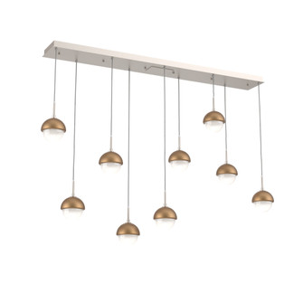 Cabochon Linear 9pc Multi-Pendant (1289|PLB0093-09-BS-WL-C01-L3-NB)