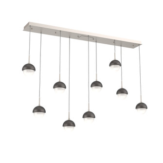 Cabochon Linear 9pc Multi-Pendant (1289|PLB0093-09-BS-WL-C01-L3-GP)