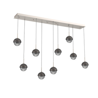 Cabochon Linear 9pc Multi-Pendant (1289|PLB0093-09-BS-S-C01-L3-GP)