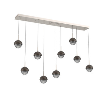 Cabochon Linear 9pc Multi-Pendant (1289|PLB0093-09-BS-S-C01-L3-FB)