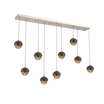 Cabochon Linear 9pc Multi-Pendant (1289|PLB0093-09-BS-B-C01-L3-MB)