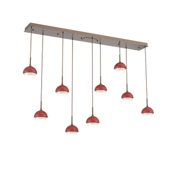 Cabochon Linear 9pc Multi-Pendant (1289|PLB0093-09-BB-WL-C01-L3-RE)