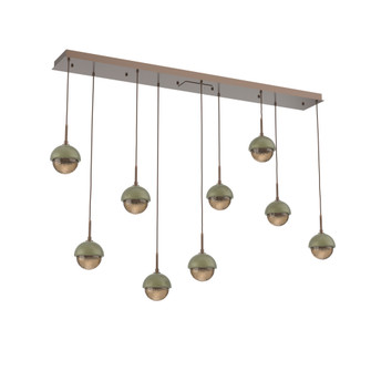 Cabochon Linear 9pc Multi-Pendant (1289|PLB0093-09-BB-B-C01-L3-GE)