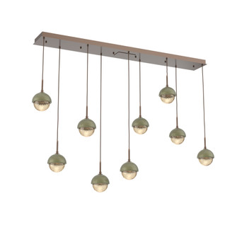 Cabochon Linear 9pc Multi-Pendant (1289|PLB0093-09-BB-A-C01-L3-GE)