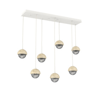 Cabochon Linear 7pc Multi-Pendant (1289|PLB0093-07-WI-S-C01-L3-TR)