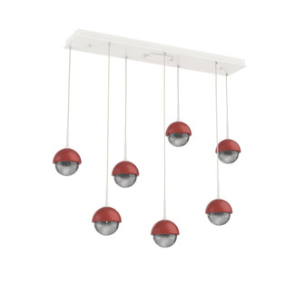 Cabochon Linear 7pc Multi-Pendant (1289|PLB0093-07-WI-S-C01-L3-RE)