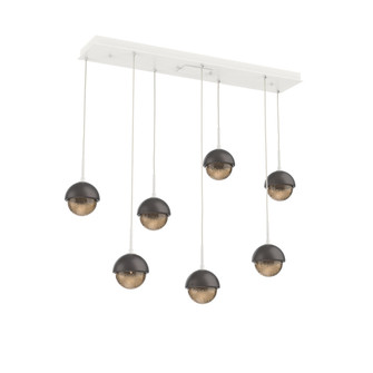 Cabochon Linear 7pc Multi-Pendant (1289|PLB0093-07-WI-B-C01-L1-GP)