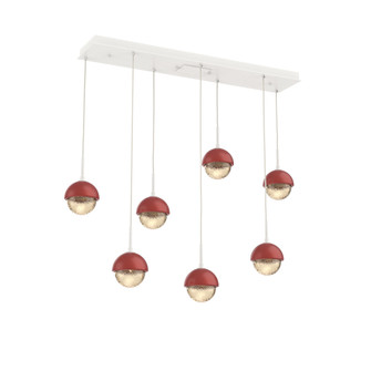 Cabochon Linear 7pc Multi-Pendant (1289|PLB0093-07-WI-A-C01-L3-RE)