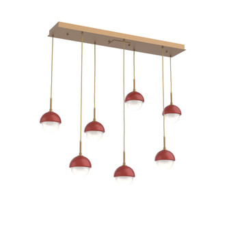 Cabochon Linear 7pc Multi-Pendant (1289|PLB0093-07-NB-WL-C01-L3-RE)