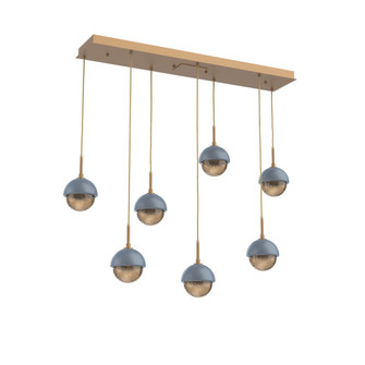 Cabochon Linear 7pc Multi-Pendant (1289|PLB0093-07-NB-B-C01-L3-BU)