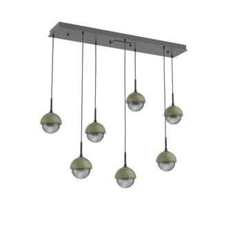 Cabochon Linear 7pc Multi-Pendant (1289|PLB0093-07-MB-S-C01-L3-GE)