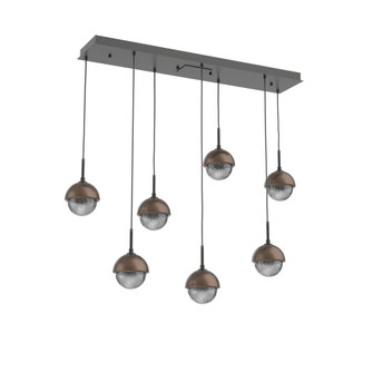 Cabochon Linear 7pc Multi-Pendant (1289|PLB0093-07-MB-S-C01-L3-BB)