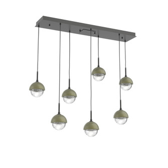 Cabochon Linear 7pc Multi-Pendant (1289|PLB0093-07-MB-C-C01-L3-GE)