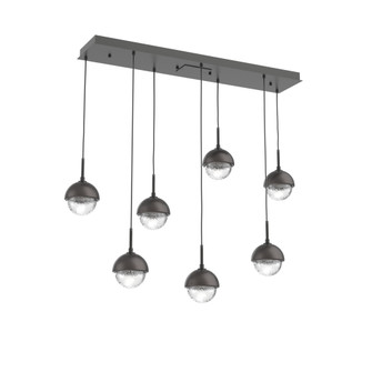 Cabochon Linear 7pc Multi-Pendant (1289|PLB0093-07-MB-C-C01-L1-GP)