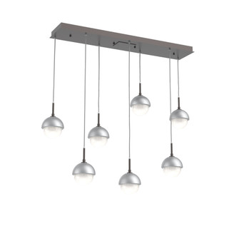 Cabochon Linear 7pc Multi-Pendant (1289|PLB0093-07-GP-WL-C01-L3-CS)