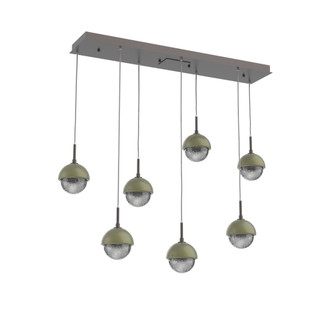 Cabochon Linear 7pc Multi-Pendant (1289|PLB0093-07-GP-S-C01-L1-GE)