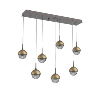 Cabochon Linear 7pc Multi-Pendant (1289|PLB0093-07-GP-S-C01-L1-GB)