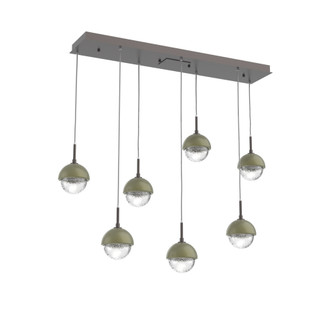 Cabochon Linear 7pc Multi-Pendant (1289|PLB0093-07-GP-C-C01-L3-GE)