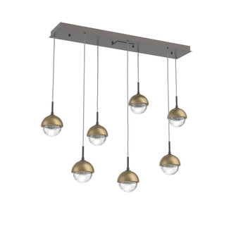 Cabochon Linear 7pc Multi-Pendant (1289|PLB0093-07-GP-C-C01-L3-GB)