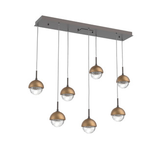 Cabochon Linear 7pc Multi-Pendant (1289|PLB0093-07-GP-C-C01-L1-NB)