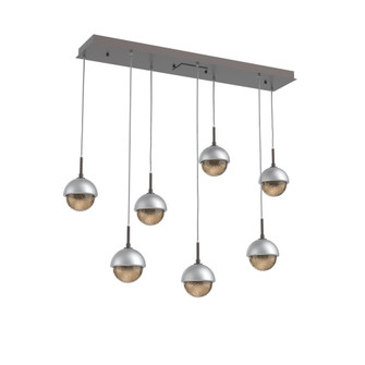 Cabochon Linear 7pc Multi-Pendant (1289|PLB0093-07-GP-B-C01-L1-CS)