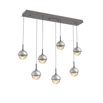 Cabochon Linear 7pc Multi-Pendant (1289|PLB0093-07-GP-A-C01-L3-CS)