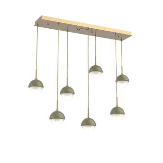 Cabochon Linear 7pc Multi-Pendant (1289|PLB0093-07-GB-WL-C01-L3-GE)