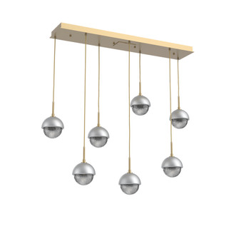 Cabochon Linear 7pc Multi-Pendant (1289|PLB0093-07-GB-S-C01-L3-CS)