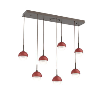 Cabochon Linear 7pc Multi-Pendant (1289|PLB0093-07-FB-WL-C01-L3-RE)