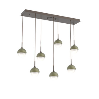 Cabochon Linear 7pc Multi-Pendant (1289|PLB0093-07-FB-WL-C01-L3-GE)