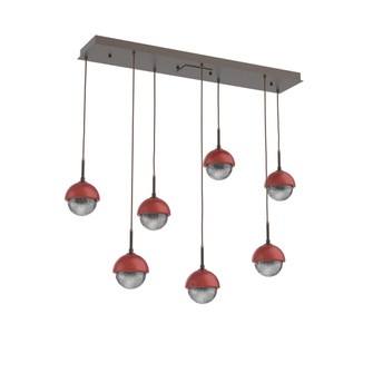 Cabochon Linear 7pc Multi-Pendant (1289|PLB0093-07-FB-S-C01-L1-RE)