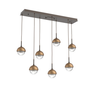 Cabochon Linear 7pc Multi-Pendant (1289|PLB0093-07-FB-C-C01-L3-NB)